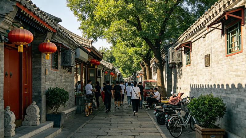 南锣鼓巷胡同全景